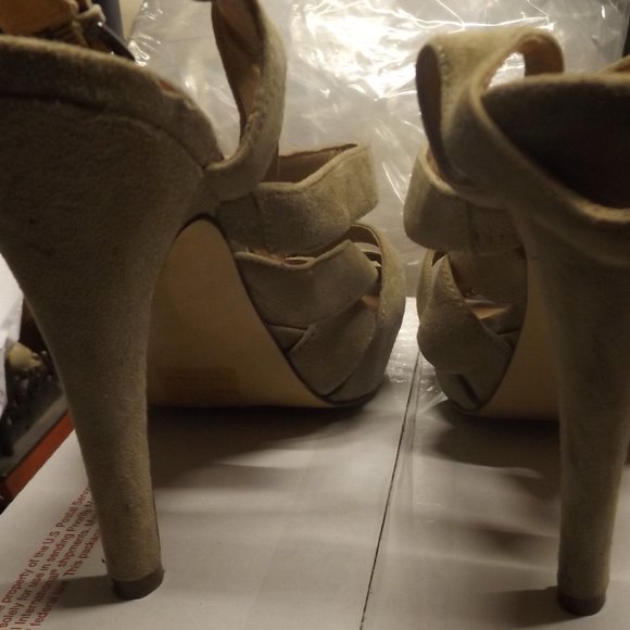 1" PLATFORM FRANCO FORTINI, TAN LEATHER 4.75" HEELS - Picture 3 of 5